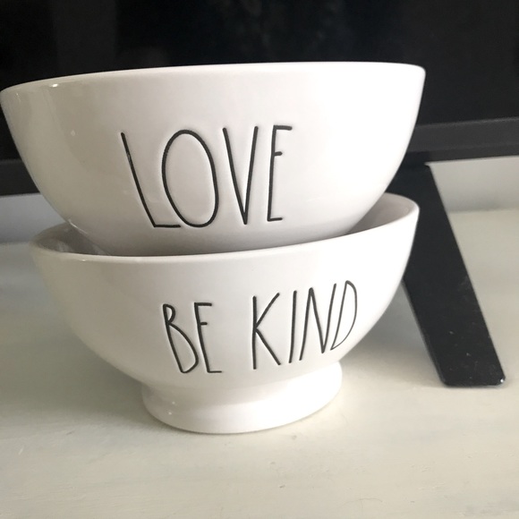 Rae Dunn Kitchen Rae Dunn Cereal Bowl Set Of 2 Love Bowl Be Kind